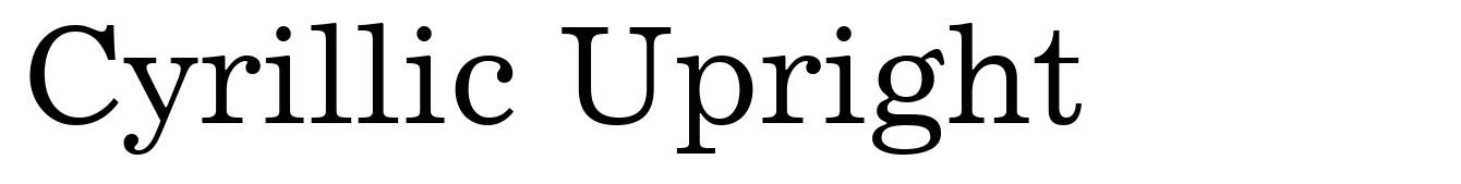 Cyrillic Upright